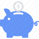 dollar, money, pig, piggy bank, money saving