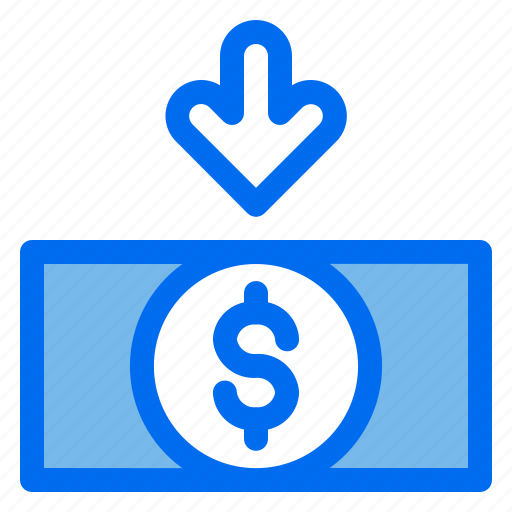 Money, down, expense, finance, income icon - Download on Iconfinder