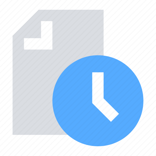 Document, clock, time, timer icon - Download on Iconfinder
