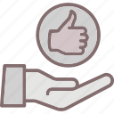 customer satisfaction, feedback, great, review, thumb up