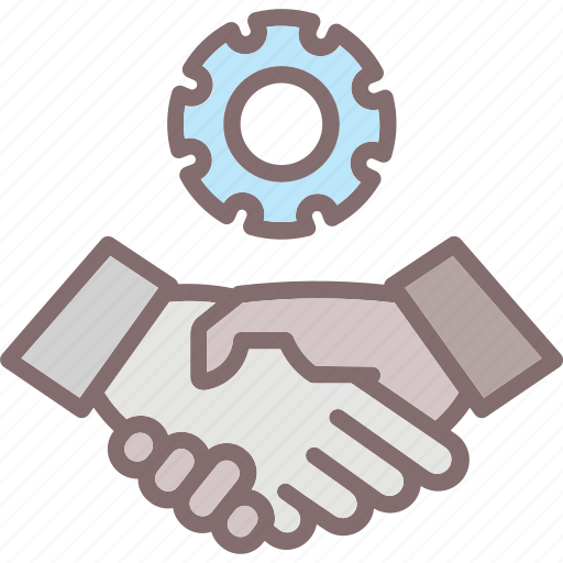 Cog, hands, leadership, task relation, teamwork icon - Download on Iconfinder