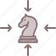 chess, chess knight, creating strategy, planning, scheme 