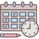 calendar, cog, event processing, schedule, timetable