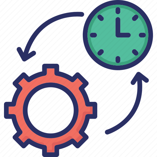 Clock, cog, organize, schedule, time management icon - Download on Iconfinder