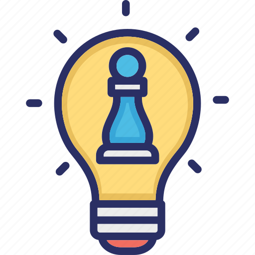 Bulb, chess pawn, idea, planning, strategic thinking icon - Download on Iconfinder