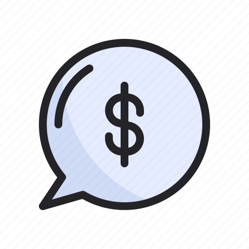 Bubble, business, dollar, finance, money, speech, talk icon - Download on Iconfinder