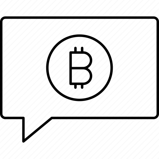 Bitcoin, bubble, chat, message icon - Download on Iconfinder