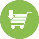 arrow, buy, cart, sell, shopping, shopping cart