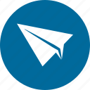 email, message, paper plane