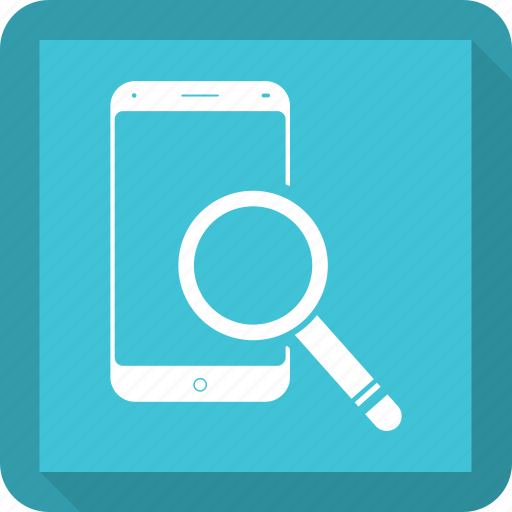Mobile, phone, search, smart phone, zoom icon - Download on Iconfinder