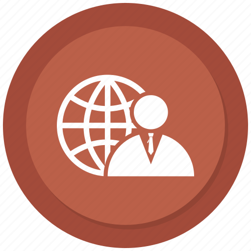 Business, businessman, earth, global, globe, international, man icon - Download on Iconfinder