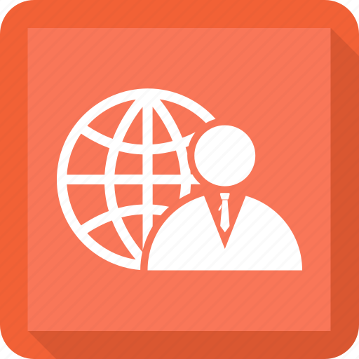 Businessman, global business, global communication icon - Download on Iconfinder