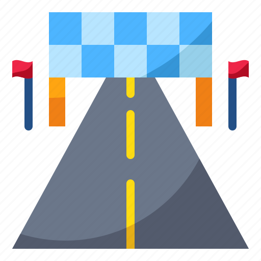Flag, goal, racing, road, winner icon - Download on Iconfinder