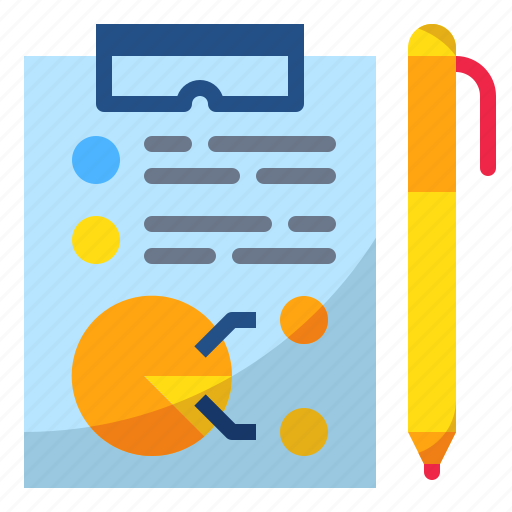 Analysis, marketing, paper, pen, planning icon - Download on Iconfinder