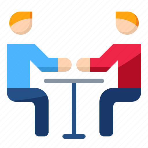 Chat, discussing, meeting, partnerships, table icon - Download on Iconfinder