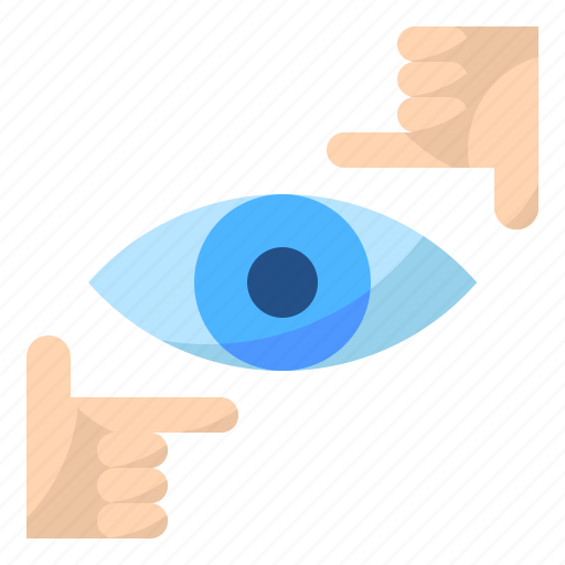 Eye, focus, hand, view, vision icon - Download on Iconfinder