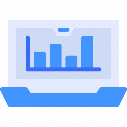 Statistics, laptop, graph, stats, business icon - Download on Iconfinder