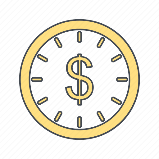 Clock, money, time is money icon - Download on Iconfinder