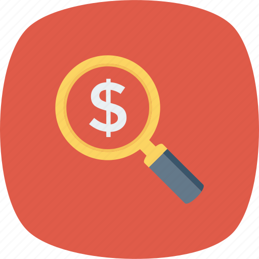 Dollar, money, profit, search icon icon - Download on Iconfinder