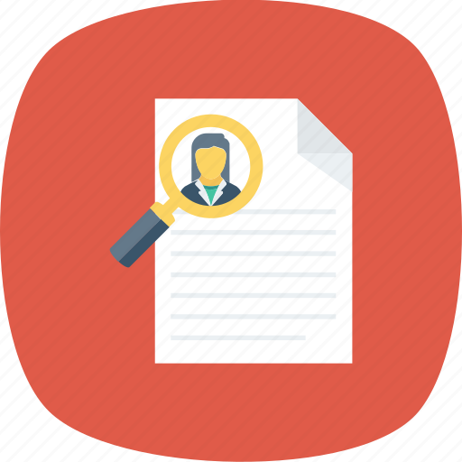 Curriculum, cv, document, portfolio, profile, resume, search icon icon - Download on Iconfinder