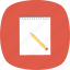 message, note, notepad, pad icon, pencil, document, paper 