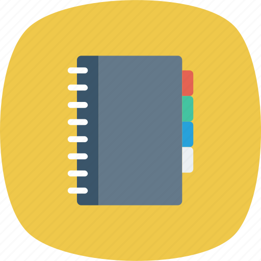 Book, contacts, documents, folder, label, phone icon icon - Download on Iconfinder