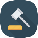 hammer, law, legal insurance icon