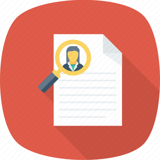 Curriculum, cv, document, portfolio, profile, resume, search icon icon - Download on Iconfinder