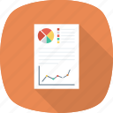 analytics, docs, documents, graph, pdf, report, statistics icon