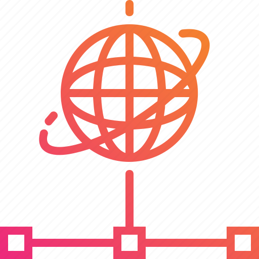 Globe, gradient, internet, network, website, world icon - Download on Iconfinder