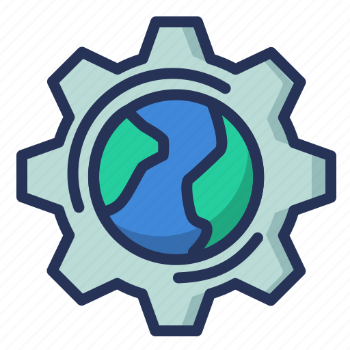 Cogwheel, globe, optimization, seo icon - Download on Iconfinder