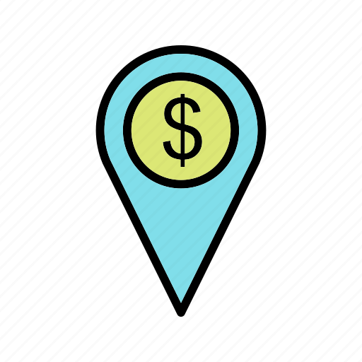 Location, map, dollar icon - Download on Iconfinder