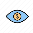 dollar, eye, vision