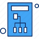 database, rack, server