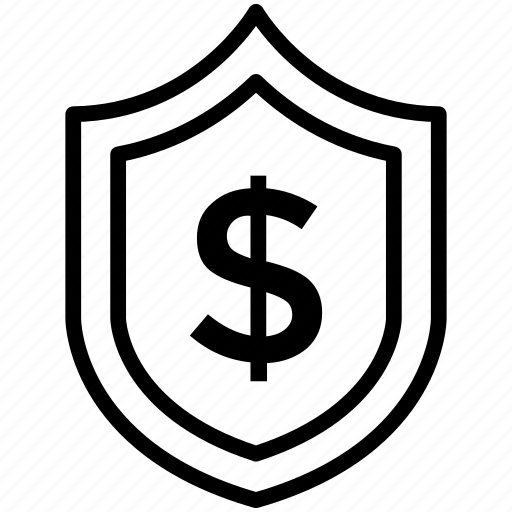 Cash, protection, safety, secure, security, shield icon icon - Download on Iconfinder