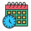 appointment, calendar, clock, date, month, schedule, time 