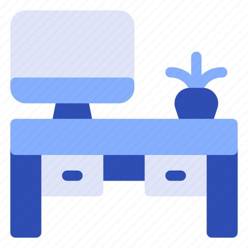 Office, computer, furniture, work, station, table icon - Download on Iconfinder