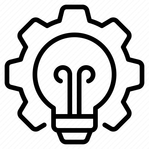 Idea, creativity, creative, innovation, bulb, light bulb, gear icon - Download on Iconfinder