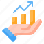 growth, benefit, profit, increase, investment, bar chart, hand 