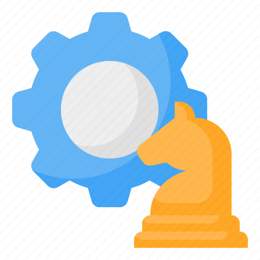 Strategy, plan, planning, management, business, gear, chess icon - Download on Iconfinder