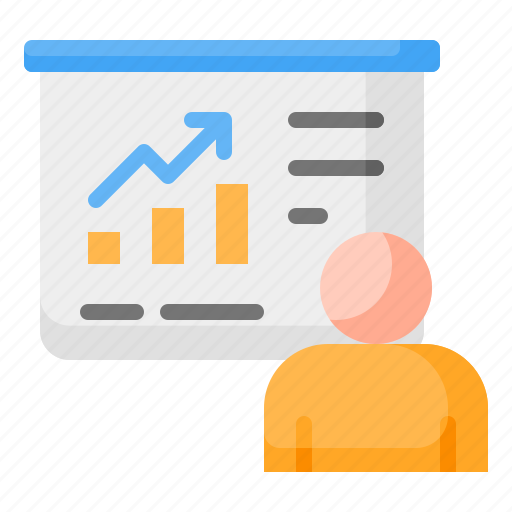Presentation, training, meeting, statistic, presentation board, avatar, business icon - Download on Iconfinder