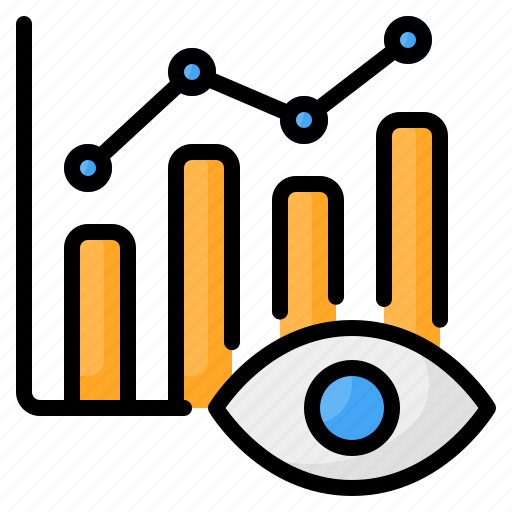 Monitoring, statistics, report, analytics, analysis, eye, vision icon - Download on Iconfinder