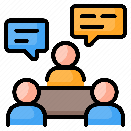 Meeting, discussion, brainstorm, brainstorming, teamwork, interview, speech bubble icon - Download on Iconfinder