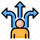 direction, arrow, choice, option, avatar, flexibility, business