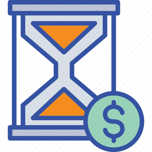 Currency, dollar, glass, hour, sand icon - Download on Iconfinder