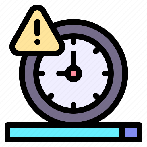 Delay, deadline, clock, warning, alert icon - Download on Iconfinder
