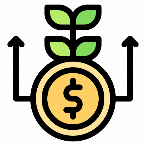 Growth, coin, business, and, finance, investment, currency icon - Download on Iconfinder