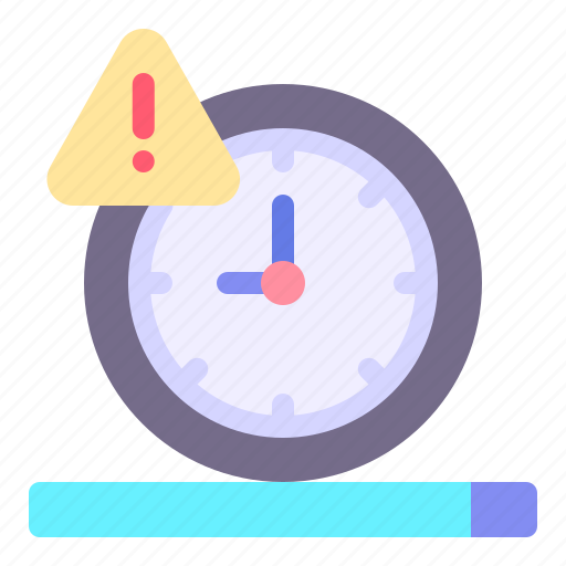 Delay, deadline, clock, warning, alert icon - Download on Iconfinder