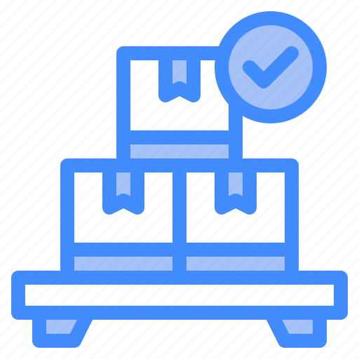 Package, box, packaging, bulk, check icon - Download on Iconfinder