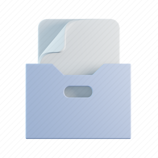 Archive, box, document, package, data, files 3D illustration - Download on Iconfinder